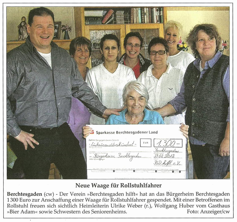 Spenden Berchtesgaden Hilft e.V.